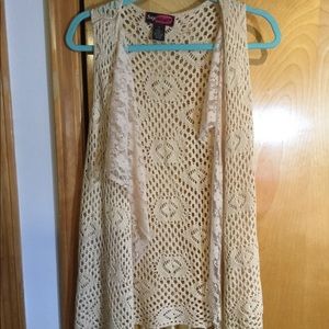 Crochet Vest with Lace